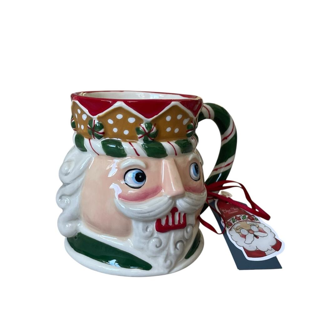 Blue Sky NUTCRACKER Christmas 16 oz MUG Heather Goldminc Clayworks New NWT - Picture 5 of 15